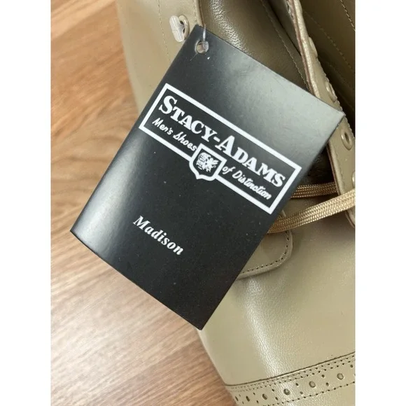 Stacy Adams Madison Cap Toe Leather Boots in Taupe, Mens Size 15 NEW - Picture 5 of 14